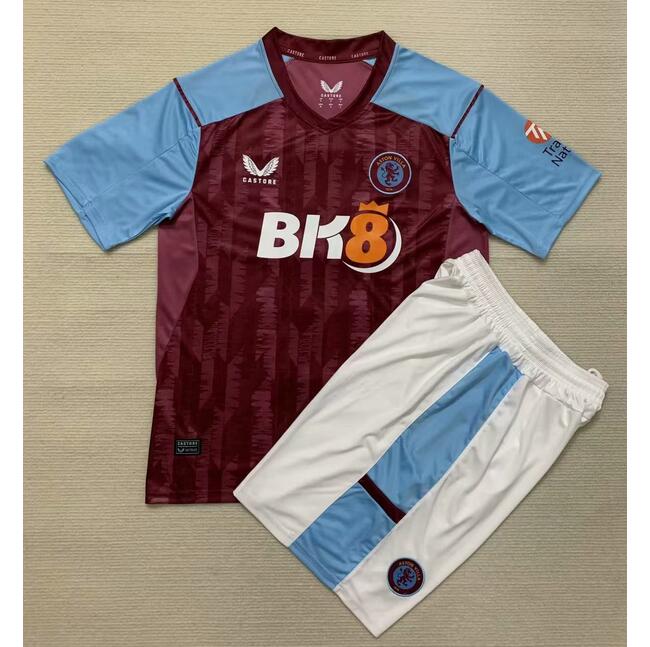 Aston Villa Home Soccer Kit 2023/24 Kids